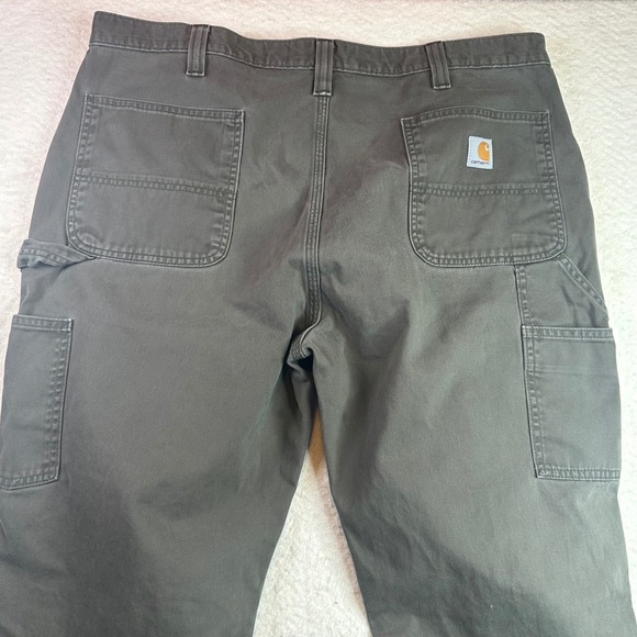 Carhartt B324 DFE Relaxed Fit Carpenter Pants Mens 40x32 Grey Moss Workwear - Picture 8 of 13